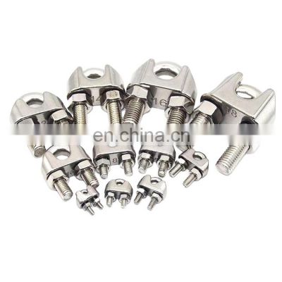 Wholesale 304 Stainless Steel Wire Rope Clamp Rigging Hardware Precision Casting M5 Din 741 Wire Rope Clips