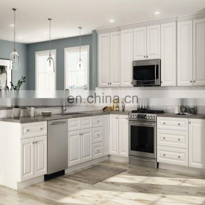 american  ready to assemble modern style pull down wall kitchen cabinet pvc set g shaped modern white simple