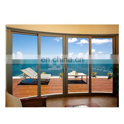 Soundproof double glass aluminium sliding door pictures , aluminum sliding door for living room , glass sliding door price