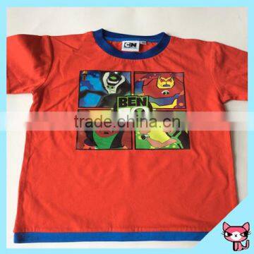 Fashion Design Cotton Shirt Short Sleeve O neck Red T Shirt