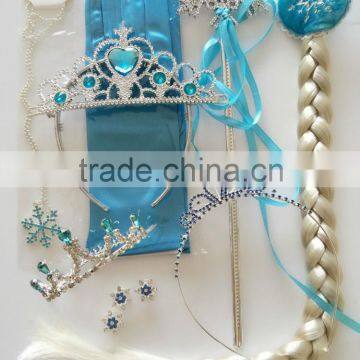 High quality elsa crown gloves hot sale frozen elsa gloves for carnival party GL2006