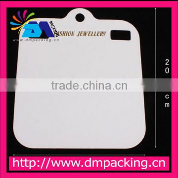 Hot Sell!!!Customize white paper earring necklace jewelry hang cards display