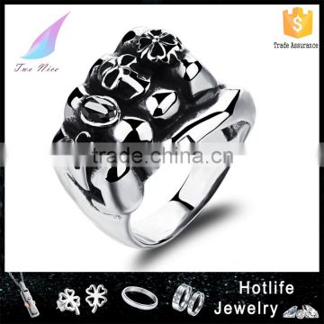 new products 2016 316L stainless steel terminator skull ring for men