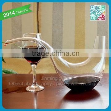 wholesale fancy hand blown clear polish crystal wine glass decanter