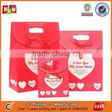 Custom heart shape paper bag for wedding package