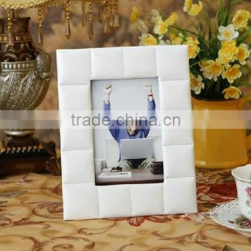 white soft leather photo frame soft board pictures