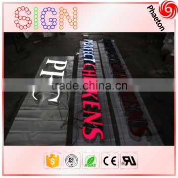 Outdoor waterproof acrylic frontlit led fluorescent sign letters