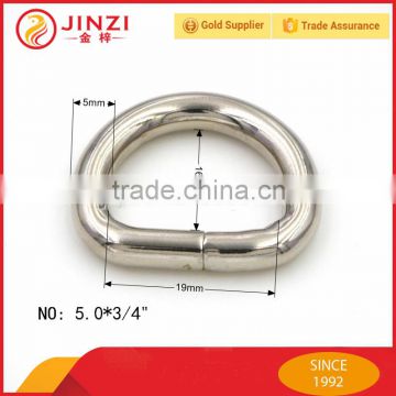 2015 new design 19mm wide iron D ring with nickel plating                        
                                                Quality Choice