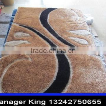 Black hook-like soft bright coffee pattern design shaggy carpet                        
                                                Quality Choice