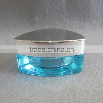 15g acrylic cream jar with UV silver lid