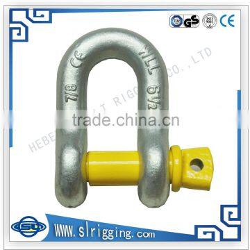 drop forged hardware alloy steel/carbon steel lifting hoist G210 D shape shackle(carbon steel)