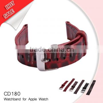 Watchband for Apple Watch, high quality Leather watch band with buckle Watchband For Apple Watch