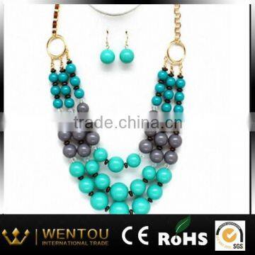 Free pattern turquoise for beautiful candy chunky bead necklace