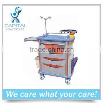 CP-T301 hot sale good quality medical emergency trolley