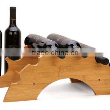 Bamboo Fashional Personal Wine Holder, Creative Bridge Display Wine Rack