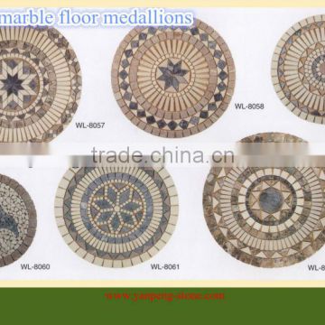 round marble floor medallions