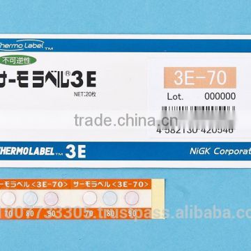 Temperature check sticker for train axle/3 Level/Irreversible/From 40 to 250 deg.C/Made in Japan