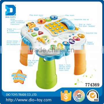 2017 Plastic musical learning table toy kids electronic educational toys