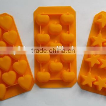 silicone ice tray/ chocolate mold/heart shape star shape apple shape ice tray