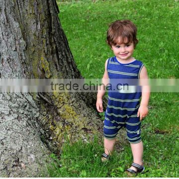 Latest design Custom design onesie kids clothes wholesale cotton jumpsuit Clothing summer stripe baby romper