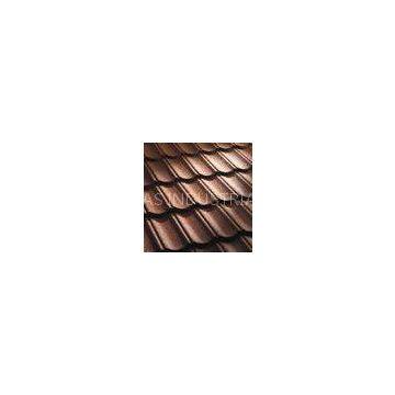 0.4 mm galvanized steel wave tile / Brown Colour Steel Roof Tiles for building