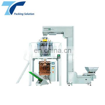 Potato Chips Cherry Tomato Frozen Fruits Fungus Ready to Eat Food Candy Vertical Packing Machine with Automatic Feeding