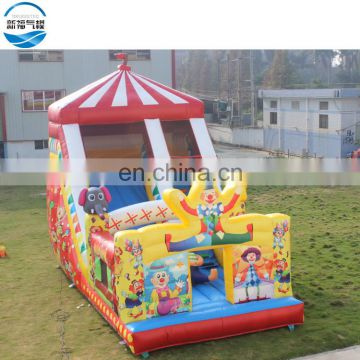 Clown theme inflatable land  slide,commercial giant inflatable slide for sale