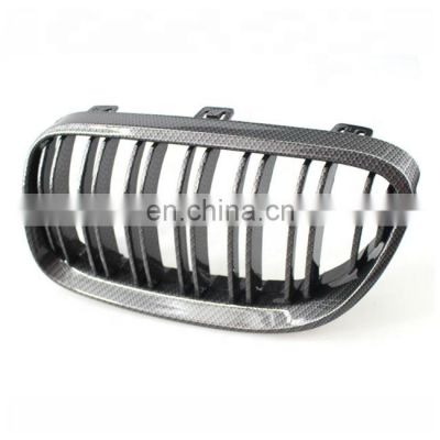 Carbon Fiber Printed Grille Double Line 5113-7254-967 5113-7254-968 51137254967 51137254968 for BMW E92 E93 Coupe 2010-2014