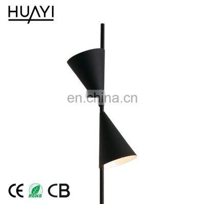 HUAYI Modern Design Black Iron Minimalist E14 Floor Light For Home Decoration