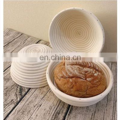 Oem Natural 9 10 Inch Round Banneton Basket Rattan Proving Sourdough Fermentation Oval Baking Bread Proofing Basket Set Cloth