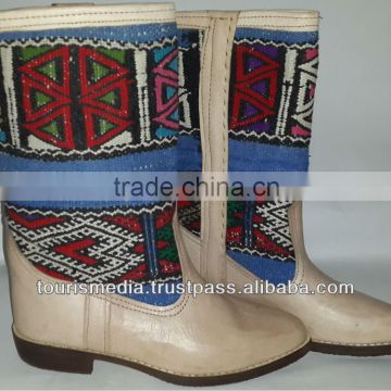 handmade moroccan kilim boots size 40 made in Marrakech