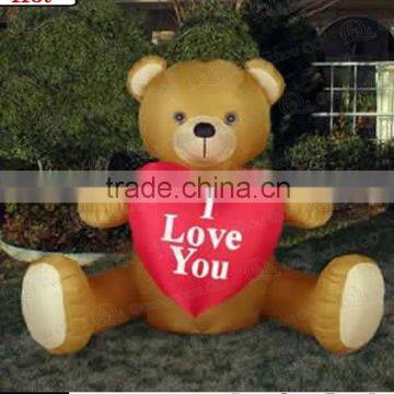 2015 best selling vivid lovely inflatable teddy bear for valentines