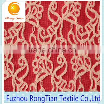 Polyester thick printing knitting lace fabrics for garments