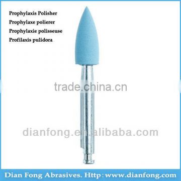 Cr101F Blue RA Shank Low Speed Bullet Silicone Rubber Prophylaxis Polisher For Polishing Ceramic Polish