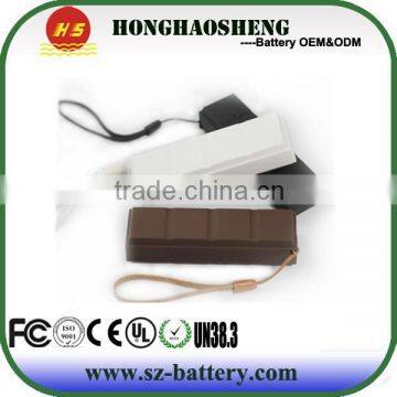 3000mAh chocolate portable mini usb power bank