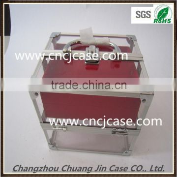 China promotion fashion craft smll glass aluminum cosmetic case