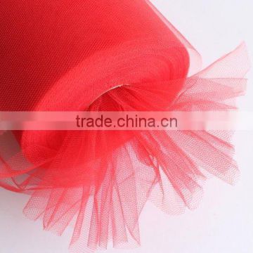 2015 Hot sall 6''x 100 yards Red Wedding Tulle Roll Fabric Polyester Tulle Rolls Spool
