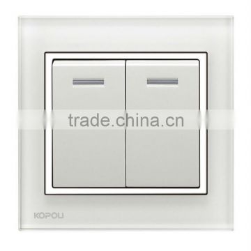 ivory high-grade square glass switch panel