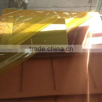 Golden color coated mirror aluminum coil for decoration