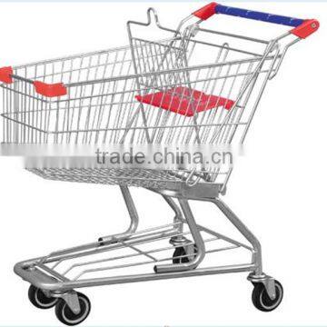 RH-SM150 American Supermarke Trolley 150L 1010*585*1030mm 5''PU Wheel Unfolding Grocery Cart for Shopping Trolley