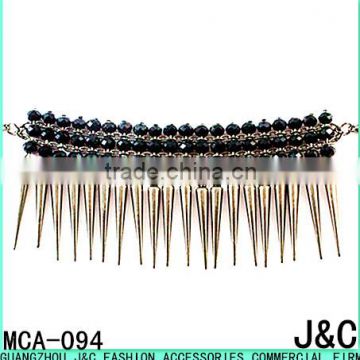 jet color glass beads hanging accessories for sandals