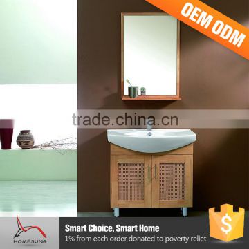 Hot Sale Single Japan Style Solid Wood 12 Inch Deep Bathroom Vanity with Mirror