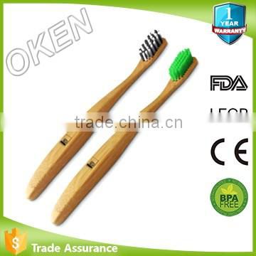 2016 Thick bamboo handle stronger wave bristle bamboo toothbrush