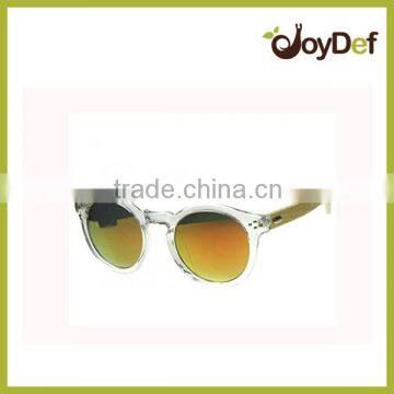 The eco-friendly eyewear holiday promotional hot sell stylish bamboo design style sunglasses with mirror lens