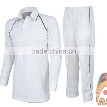 Custom made white cricket uniforms