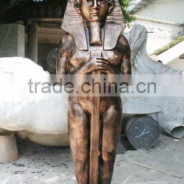 Outdoor decoration antique famous sculpture egyptian fiberglass pharaoh statues