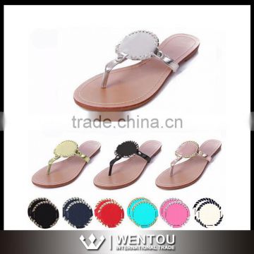 Wholesale Fashion Beach Disc Monogrammed Sandals