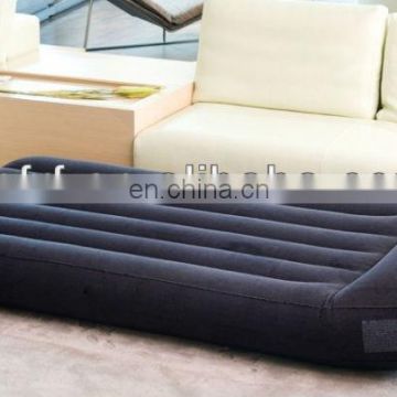 Inflatable Luxury Single Flocked Air Bed with Pillow