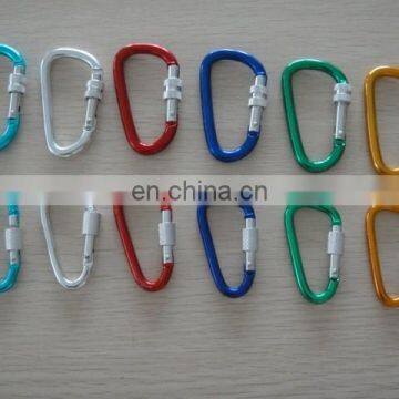 Mini aluminum climbing carabiner various shapes