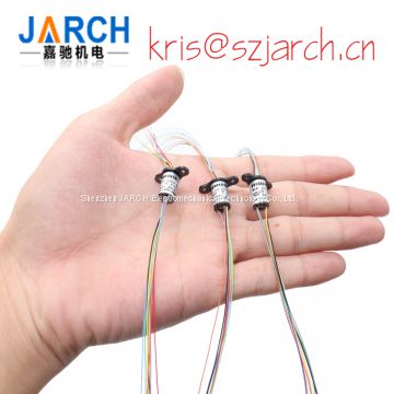 Micro high Speed Slip Ring Capsule Sliprings OD6.5mm 4/6/8/12 Circuits 1A fiber optic rotary joint